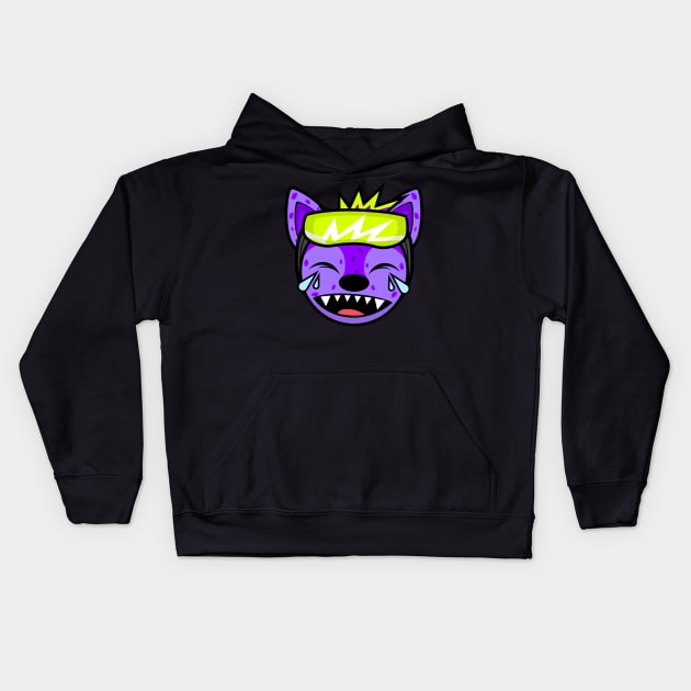 LAUGHING HYPER HYENA Kids Hoodie by MOULE